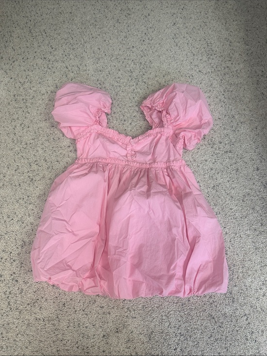 Free People Dresses & Skirts - Free People Pink Puff Sleeve Mini Dress